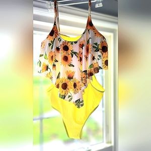 Sunflower Bathing Suit with open sides